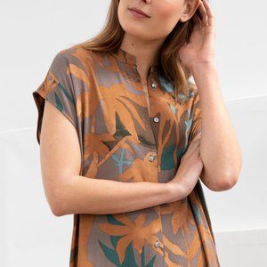 & Other Stories Tropical-Print Midi Shirtdress